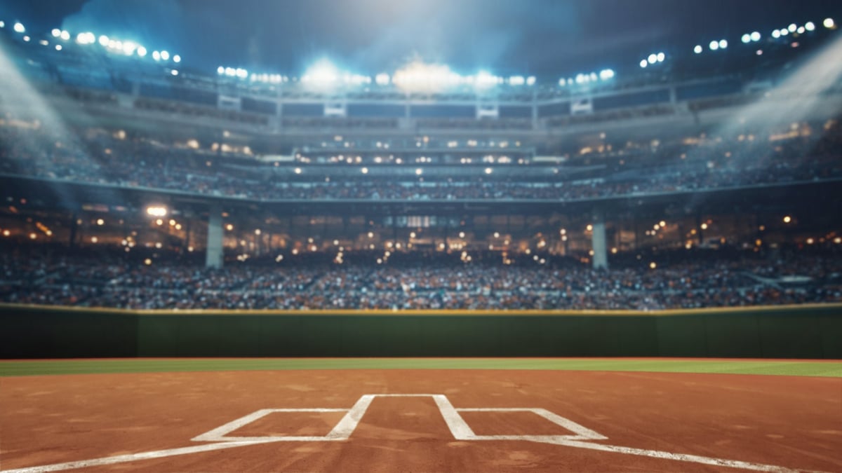 Wrigley Field baseball stadium with dramatic field view